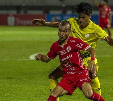 Ilustrasi pertandingan Barito vs Persija di Liga 1. (ANTARA FOTO/BAYU PRATAMA S)