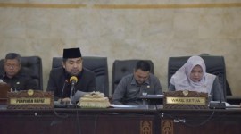 Wakil Ketua DPRD Kalsel, Hj. Mariana membacakan gambaran umum pokir DPRD dengan menyampaikan usulan atau masukan, hal ini diharapkan menjadi skala prioritas bagi Pemerintah Daera, Ka,mis (4/4/2024) (SuarIndonesia/HM)