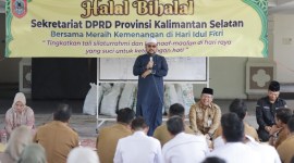 halal bi halal di Sekretariat DPRD Provinsi Kalsel, Selasa (16/4/2024). (SuarIndonesia/HM)