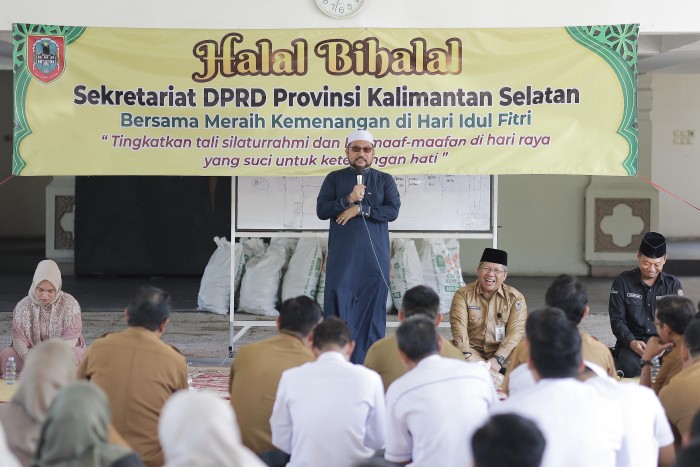 halal bi halal di Sekretariat DPRD Provinsi Kalsel, Selasa (16/4/2024). (SuarIndonesia/HM)