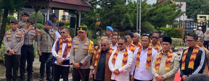 Rombongan Komisi III DPR RI,, ketika di Mapolda Kalsel, Senin (29/4/2024). (SuarIndonesia/ZI)