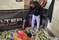 pamit tidur di tempat temannya di Jalan Kelayan B Gang Swarga RT 09 Banjarmasin Selatan, ternyata tak bangun-bangun lagi alias meninggal dunia, Selasa (30/4/2024) (SuarIndonesia/DO)