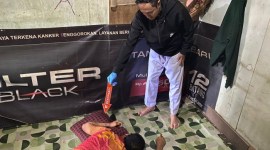 pamit tidur di tempat temannya di Jalan Kelayan B Gang Swarga RT 09 Banjarmasin Selatan, ternyata tak bangun-bangun lagi alias meninggal dunia, Selasa (30/4/2024) (SuarIndonesia/DO)