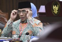 Ketua KPU Hasyim Asy'ari dilaporkan ke DKPP terkait dugaan pelanggaran etik. [ANTARA FOTO/ADITYA PRADANA PUTRA]