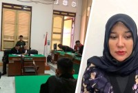 Foto Kanan: Hanisah alias Nisa (39) wanita yang dijuluki sebagai Ratu Narkoba asal Aceh, dituntut mati di kasus bisnis sabu 52 kilogram dalam sidang perkara narkotika di Pengadilan Negeri Medan. [Foto: Dokumentasi Kejari Medan]