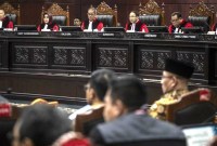 Mahkamah Konstitusi telah menerima 47 amicus curiae. Akan tetapi, hanya 14 yang akan dibahas hakim dalam menangani sengketa hasil Pilpres 2024. [ANTARA FOTO/Aprillio Akbar]