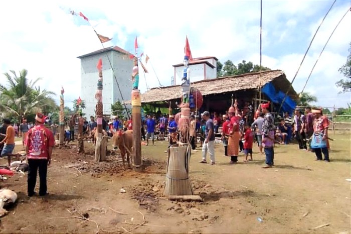 Suasana Ritual Tiwah di Desa Bukit Batu, Kecamatan Cempaga Hulu, Kabupaten Kotawaringin Timur, (15/5/2024). [ANTARA/HO-Disbudpar Kotim]