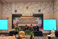 Seminar Nasional dengan tema Kemitraan Kelapa Sawit Meningkatkan Kesejahteraan Masyarakat Tertinggal Sekitar Kebun di Pontianak, Kalbar, Kamis (16/5/2024). [ANTARA/Dedi]
