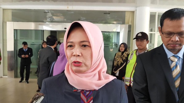 Ketua BPK Isma Yatun bungkam soal soal dugaan permintaan suap Rp12 miliar ke anak buah mantan Menteri Pertanian SYL untuk status WTP bagi Kementan). [detikcom/Bahtiar R]