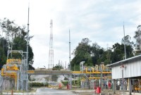 Pengaliran gas dari JOB Pertamina-Medco E&P Simenggaris kepada mini LNG plant pertama di Indonesia. [ANTARA/HO-JOB Pertamina-Medco E&P Simenggaris]