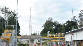 Pengaliran gas dari JOB Pertamina-Medco E&P Simenggaris kepada mini LNG plant pertama di Indonesia. [ANTARA/HO-JOB Pertamina-Medco E&P Simenggaris]