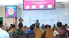 Suasana Sosialisasi UU Nomor 23/2019 tentang PSDN sekaligus Sosialisasi penerimaan Komcad di Korem 091/ASN Samarinda, Senin (20/5/2024). [ANTARA/ M Ghofar]