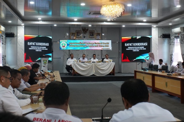 Rakor persiapan evaluasi mandiri KLA 2024 oleh jajaran Pemerintah Kabupaten Balangan