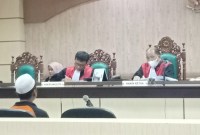 Terdakwa Taufiq Rahman mantan karyawan Bank Perkreditan Rakyat (BPR) Candi Agung Telaga Silaba Amuntai Selatan, (SuarIndonesia/HD)