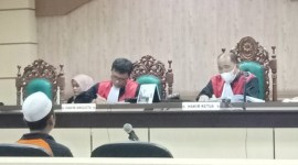 Terdakwa Taufiq Rahman mantan karyawan Bank Perkreditan Rakyat (BPR) Candi Agung Telaga Silaba Amuntai Selatan, (SuarIndonesia/HD)