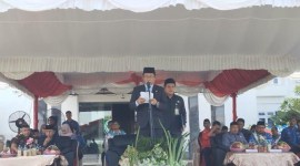 Bupati Balangan, Abdul Hadi yang menjadi pembina acara, dan dihadiri seluruh guru serta unsur Forkopimda Balangan, Kamis (2/5/2024) (SuarIndonesia/RJ)