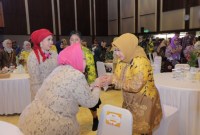 Hj. Raudatul Jannah atau Acil Odah ketika hadir di Halalbihalal 1445 H / 2024 M Kerukunan Bebuhan Banjar (KBB) Jakarta, Bogor, Depok, Tanggerang dan Bekasi (Jabodetabek) di Auditorium Dr. Soedjarwo Gedung Manggala Wanabakti, Jakarta Pusat sangat terasa pada Sabtu (4/5/2024) (SuarIndonesia/Adv)