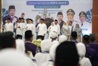 Jemaah Calon Haji (JCH) yang tergabung dalam kelompok terbang (Kloter) pertama Embarkasi Banjarmasin diterbangkan menuju Madinah, Minggu (12/5/2024) sekitar pukul, 09.01 WITA. SuarIndonesia/Ist)