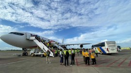 Bandara Syamsudin Noor kembali melayani pemberangkatan Jemaah Calon Haji (JCH) Embarkasi Banjarmasin. Memberikan pelayanan itu manajemen bandara memastikan fasilitas dan personel dalam kondisi prima. (SuarIndonesia/Ist)
