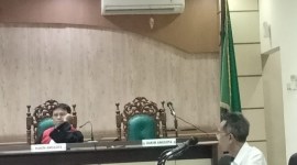 sidang lanjutan di Pengadilan Tindak Pidana Korupsi (Tipikor) Banjarmasin, di hadapan majelis hakim yang diketaui hakim Yusriansyah, Senin (13/5/2024). (SuarIndonesia/HD)