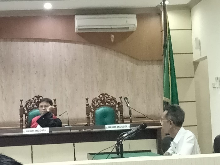 sidang lanjutan di Pengadilan Tindak Pidana Korupsi (Tipikor) Banjarmasin, di hadapan majelis hakim yang diketaui hakim Yusriansyah, Senin (13/5/2024). (SuarIndonesia/HD)