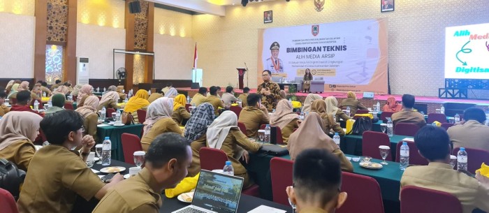 Bimbingan Teknis (bimtek) Alih Media Arsip di salah satu hotel di Banjarbaru, (15/5/2024). (SuarIndonesia/Ist)
