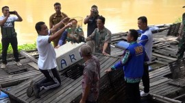 Bupati Balangan, Abdul Hadi hadiri kegiatan syukuran panen raya ikan nila, yang digelar Himpunan Nelayan Seluruh Indonesia (HNSI) Kabupaten Balangan, di Desa Kandang Jaya, Kecamatan Lampihong (SuarIndonesia/Adv)