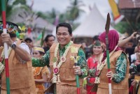 Festival Budaya Meratus 2024 yang digelar di Desa Kapul, Kecamatan Halong, Kabupaten Balangan, Kalimantan Selatan, berlangsung meriah. SuarIndonesia/Adv)