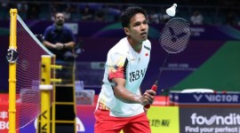 Chico menyumbang poin terakhir Indonesia. [PBSI]
