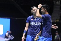Pasangan ganda campuran Indonesia Dejan Ferdinansyah/Gloria Emanuelle Widjaja menang atas Tang Chun Man/Tse Ying Suet 21-4, 21-15 dalam waktu 28 menit, di Singapore Indoor Stadium, pada Rabu (29/5/2024).
