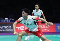 Ganda putra dadakan Indonesia Fajar Alfian/Daniel Marthin menang atas pasangan Korea Selatan Ki Dong Ju/Kim Won Ho 21-12 dan 21 pada laga perempat final Piala Thomas 2024 di Hi-Tech Zone Sports Centre Gymnasium, Chengdu, China, Jumat (3/5/2024) malam WIB. Hasil itu membuat Indonesia menang 3-1 dan lolos ke semifinal. [foto: Instagram @badminton.ina]