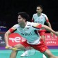 Ganda putra dadakan Indonesia Fajar Alfian/Daniel Marthin menang atas pasangan Korea Selatan Ki Dong Ju/Kim Won Ho 21-12 dan 21 pada laga perempat final Piala Thomas 2024 di Hi-Tech Zone Sports Centre Gymnasium, Chengdu, China, Jumat (3/5/2024) malam WIB. Hasil itu membuat Indonesia menang 3-1 dan lolos ke semifinal. [foto: Instagram @badminton.ina]