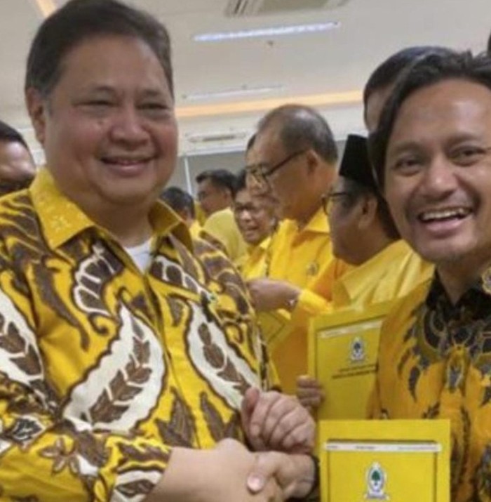 Ketua Umum Partai Golkar, Airlangga Hartarto, restui Hasnuryadi Sulaiman maju di Pilkada 2024. (SuarIndonesia/Ist)