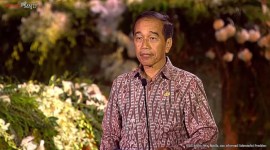 Presiden Joko Widodo (Jokowi) menyampaikan sambutannya pada gala dinner  World Water Forum ke-10 di Bali di Taman Budaya Garuda Wisnu Kencana, Bali, Minggu (19/5/2024) malam. [Screenshot: @youtube Biro Pers, Media, dan Informasi Sekretariat Presiden]
