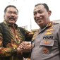 Jaksa Agung ST Burhanuddin dan Kapolri Listyo Sigit bertemu di Istana Negara. [ANTARA FOTO/Hafidz Mubarak A]