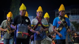 Penampilan peserta lomba bagarakan sahur