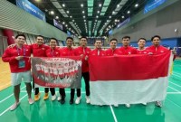 m beregu putra Indonesia harus puas membawa pulang runner up di Piala Thomas 2024. [PBSI]