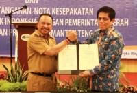 Sekda Kalteng Nuryakin usai menandatangani nota kesepakatan dengan Ombudsman RI tentang sinergi peningkatan kualitas pelayanan publik di lingkungan Pemprov Kalteng, Palangka Raya, Selasa (4/6/2024). [ANTARA/HO-Diskominfosantik Kalteng]
