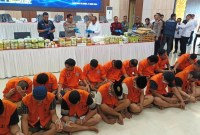49 tersangka dalam kasus narkoba. [detikSumbagsel/Tommy Saputra]