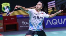 Anthony Ginting langsung tersingkir dari Indonesia Open Super 1000, Selasa (4/6/2024). [X/ @INABadminton] 