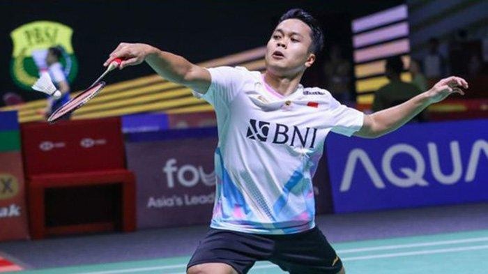 Anthony Ginting langsung tersingkir dari Indonesia Open Super 1000, Selasa (4/6/2024). [X/ @INABadminton] 