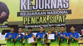 Atlet pencak silat Kabupaten Balangan usai berlaga pada Kejurnas Pencak Silat di Banjarbaru. (SuarIndonesia/Adv)