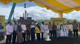 Groundbreaking (peletakkan batu pertama), menghadirkan, Gubernur Kalsel H. Sahbirin Nor dan seluruh jajaran Pemerintah Pemprov Kalsel Forkopimda, dan alim ulama. Rabu. (5/6/2024). (SuarIndonesia/Ist)