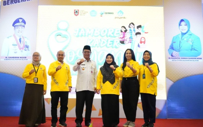 Gubernur Kalsel H Sahbirin Noor atau Paman Birin membuka Jambore Kader Posyandu Tingkat Provinsi Kalsel tahun 2024, di Hotel Rattan In Banjarmasin, Rabu (5/6/2024) (SuarIndonesia/Adv)