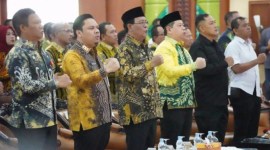 Rapat Koordinasi (Rakor) Persiapan Menghadapi Pilkada Serentak Tahun 2024, digelar di Gedung DR. KH. Idham Chalid Banjarbaru, Kamis (6/6/2024). (SuarIndonesia/Ist)