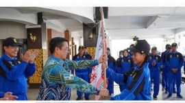 Wali Kota Banjarmasin, H Ibnu Sina melepas Kontingen Atlet Spesial Olympic Indonesia Kota Banjarmasin untuk mengikuti PESODA Kalimatan Selatan tahun 2024,, Kamis (20/6/2024) (SuarIndonesia/Ist).