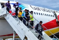 Kelompok terbang (kloter) pertama jemaah haji Kalsel tiba di Banua, Minggu (23/6/2024) siang (SuarIndonesia/RW)