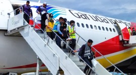 Kelompok terbang (kloter) pertama jemaah haji Kalsel tiba di Banua, Minggu (23/6/2024) siang (SuarIndonesia/RW)