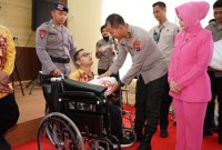 Polda Kalsel menyasar ke Panti Rehabilitasi Sosial Penyandang Disabilitas Netra dan Fisik (PRSPDNF) Fajar Harapan, Kabupaten Banjar. bakti Kesehatan, Rabu (26/6/2024) (SuarIndonesia/Ist)