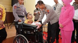 Polda Kalsel menyasar ke Panti Rehabilitasi Sosial Penyandang Disabilitas Netra dan Fisik (PRSPDNF) Fajar Harapan, Kabupaten Banjar. bakti Kesehatan, Rabu (26/6/2024) (SuarIndonesia/Ist)